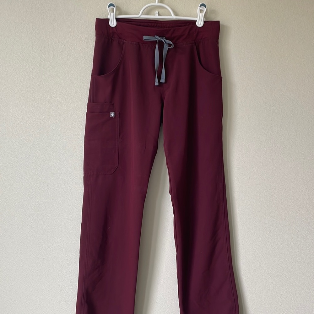 Figs Burgundy Small Kade Scrub Bottoms